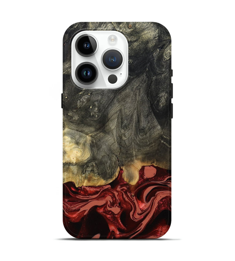 iPhone 15 Pro Wood Live Edge Phone Case - Neriah (Red, 801761)
