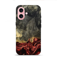iPhone 16 Wood Live Edge Phone Case - Neriah (Red, 801761)