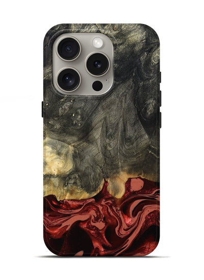 iPhone 16 Pro Wood Live Edge Phone Case - Neriah (Red, 801761)