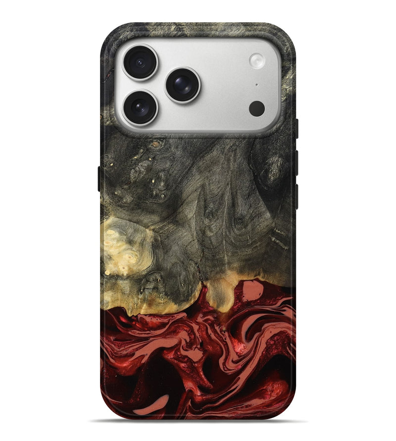 iPhone 17 Pro Max Wood Live Edge Phone Case - Neriah (Red, 801761)