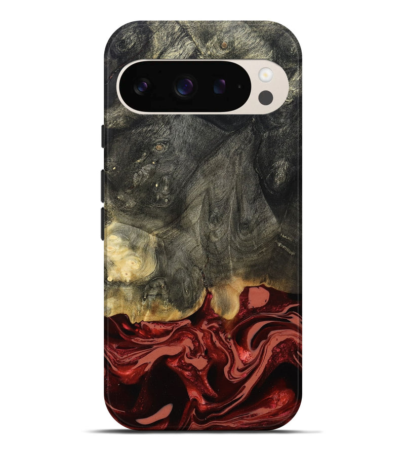 Pixel 9 Pro XL Wood Live Edge Phone Case - Neriah (Red, 801761)