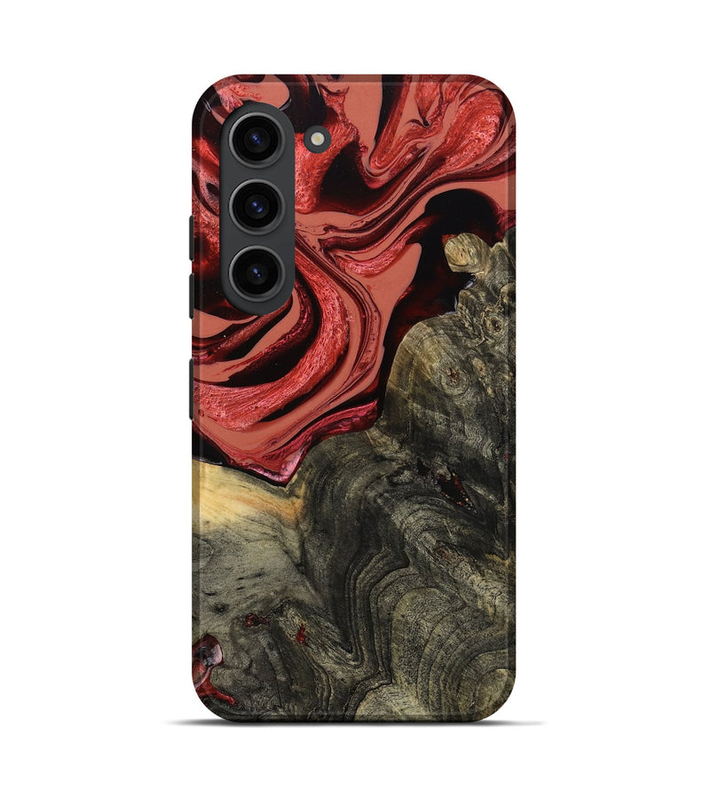 Galaxy S23 Wood Live Edge Phone Case - Nona (Red, 801762)