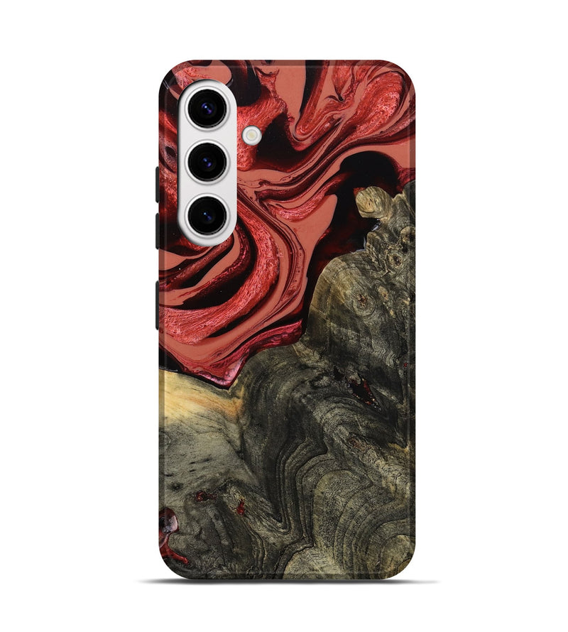 Galaxy S25 Wood Live Edge Phone Case - Nona (Red, 801762)