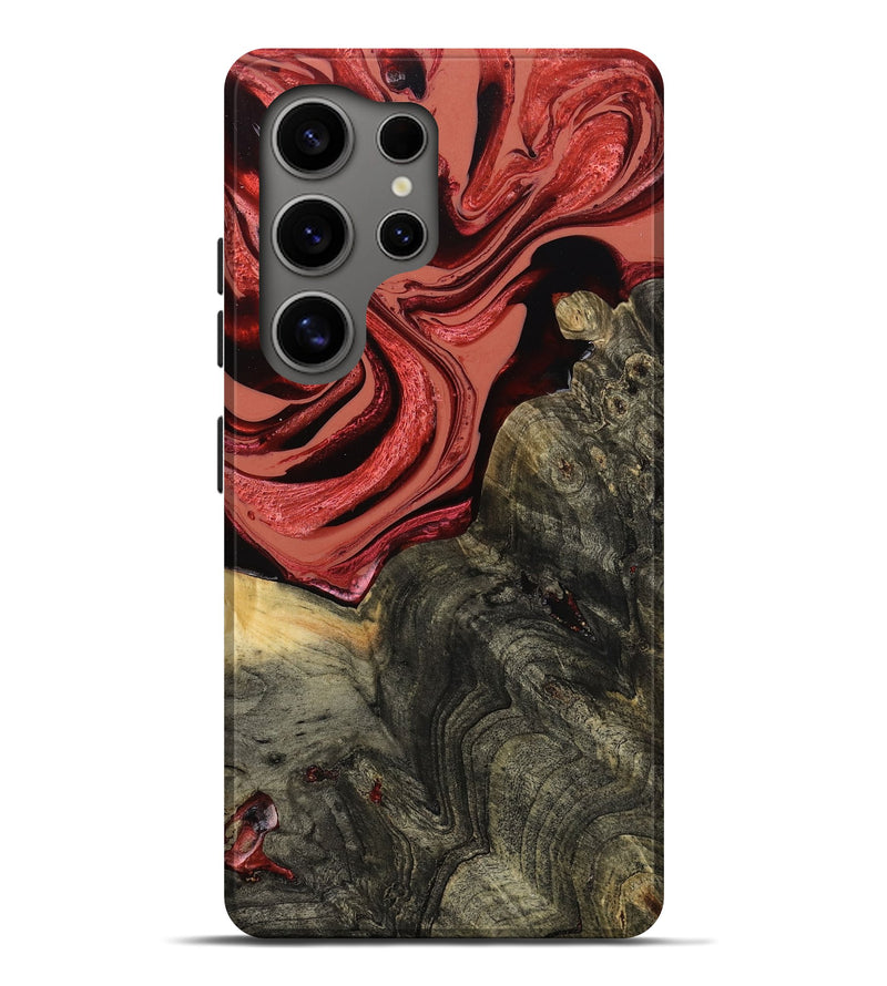 Galaxy S25 Ultra Wood Live Edge Phone Case - Nona (Red, 801762)