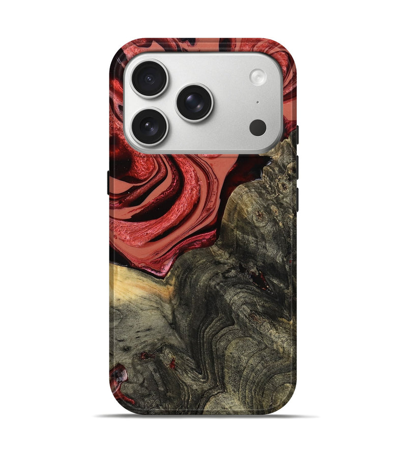 iPhone 17 Pro Wood Live Edge Phone Case - Nona (Red, 801762)