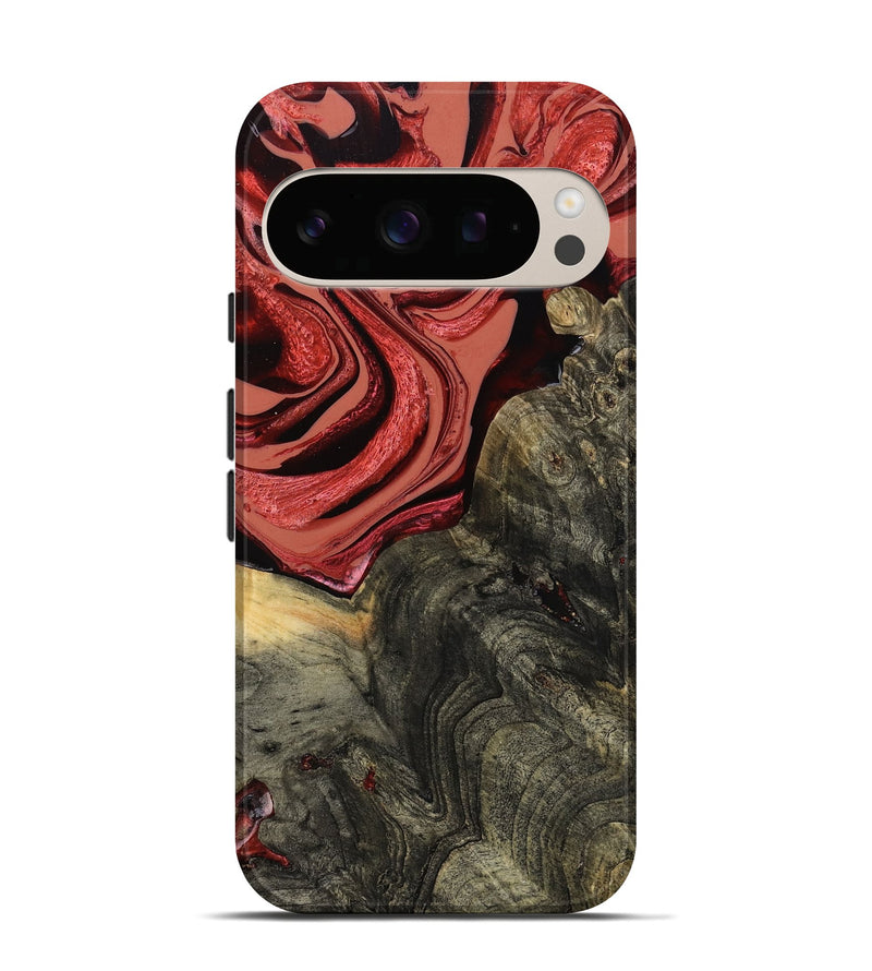 Pixel 10 Pro Wood Live Edge Phone Case - Nona (Red, 801762)