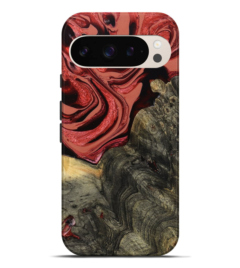 Pixel 9 Pro XL Wood Live Edge Phone Case - Nona (Red, 801762)