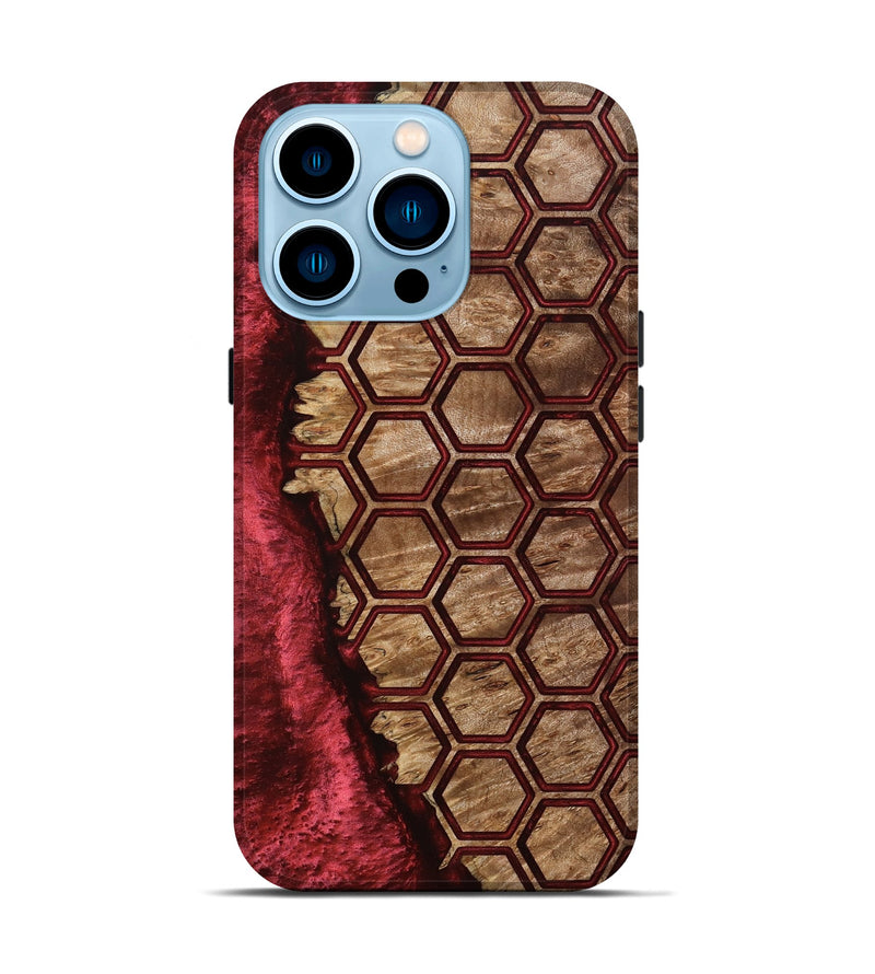 iPhone 14 Pro Wood Live Edge Phone Case - Florine (Pattern, 801764)