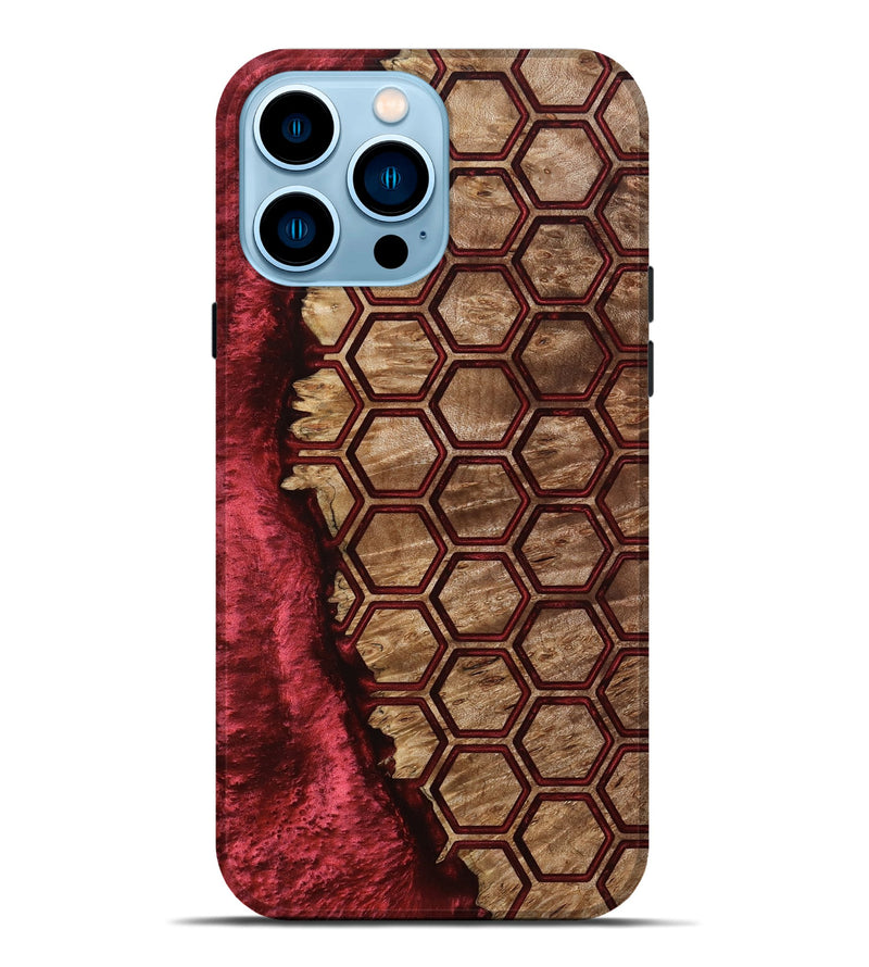 iPhone 14 Pro Max Wood Live Edge Phone Case - Florine (Pattern, 801764)