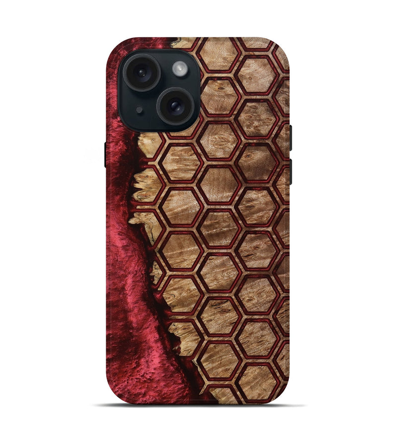 iPhone 15 Wood Live Edge Phone Case - Florine (Pattern, 801764)