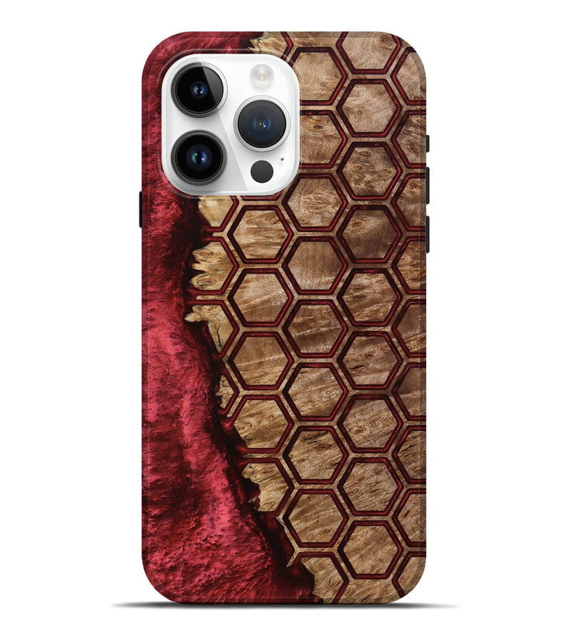 iPhone 15 Pro Max Wood Live Edge Phone Case - Florine (Pattern, 801764)
