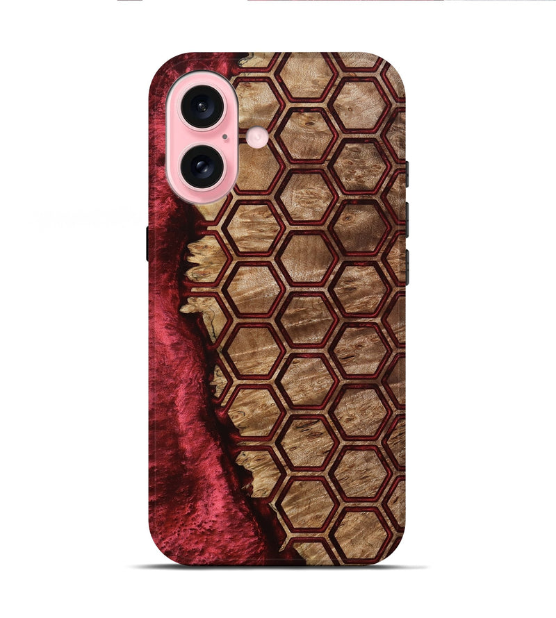 iPhone 16 Wood Live Edge Phone Case - Florine (Pattern, 801764)