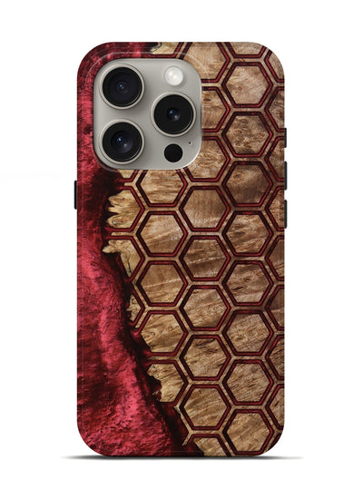 iPhone 16 Pro Wood Live Edge Phone Case - Florine (Pattern, 801764)