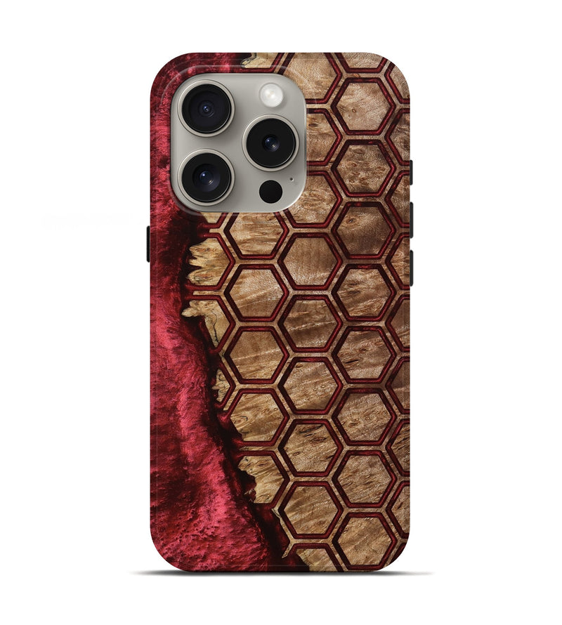 iPhone 16 Pro Wood Live Edge Phone Case - Florine (Pattern, 801764)