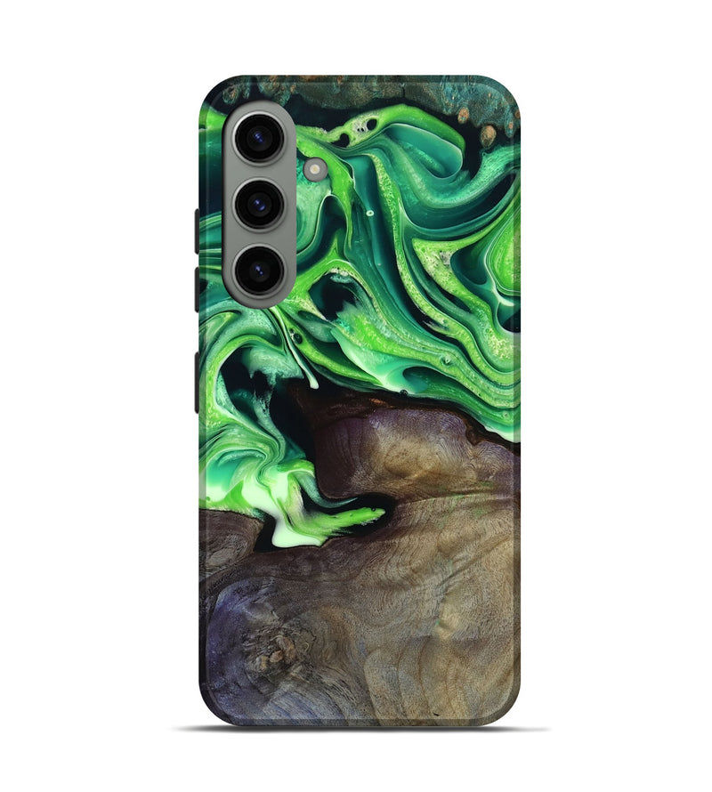 Galaxy S24 Wood Live Edge Phone Case - Cletus (Green, 801766)