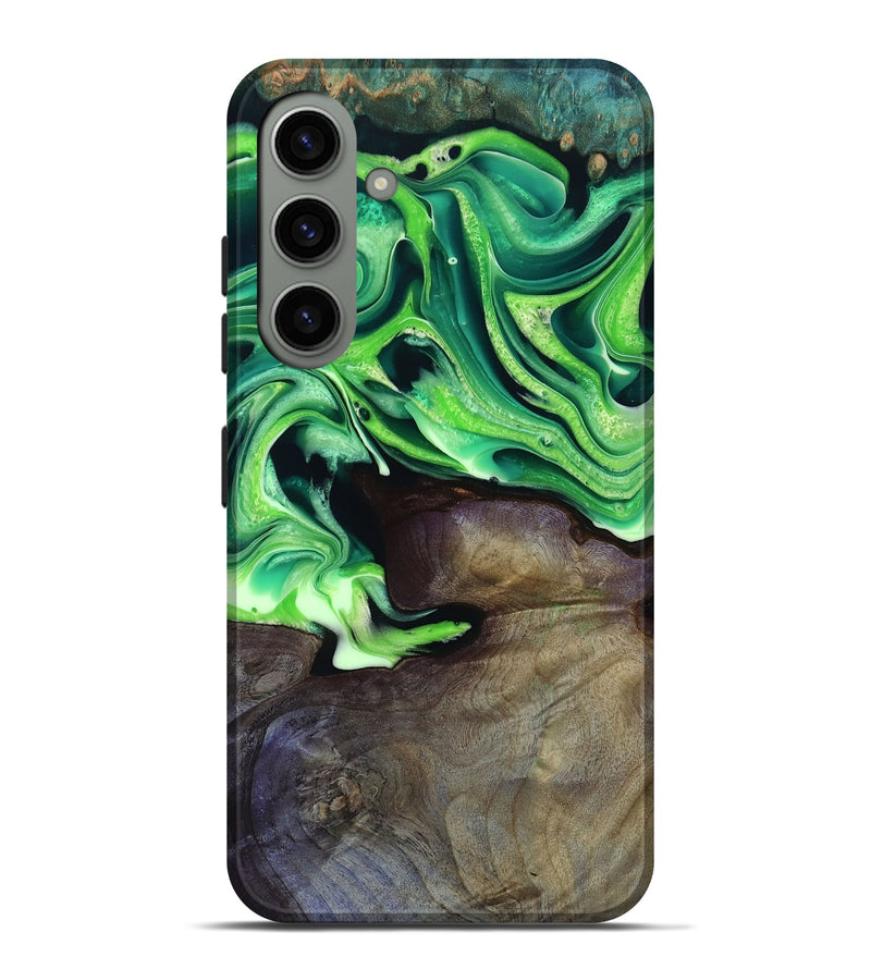 Galaxy S24 Plus Wood Live Edge Phone Case - Cletus (Green, 801766)