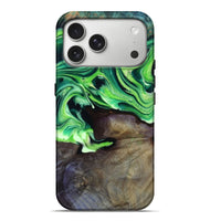 iPhone 17 Pro Max Wood Live Edge Phone Case - Cletus (Green, 801766)