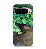 Pixel 9 Wood Live Edge Phone Case - Cletus (Green, 801766)