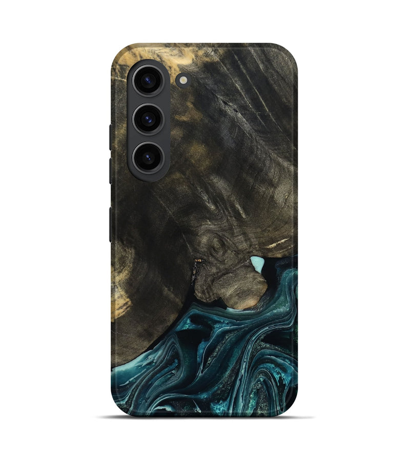 Galaxy S23 Wood Live Edge Phone Case - Katlin (Blue, 801767)