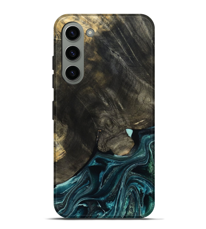Galaxy S23 Plus Wood Live Edge Phone Case - Katlin (Blue, 801767)