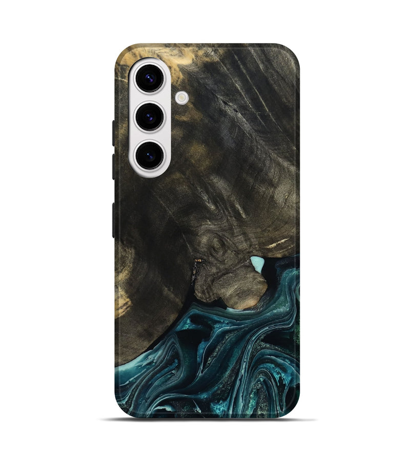 Galaxy S25 Wood Live Edge Phone Case - Katlin (Blue, 801767)