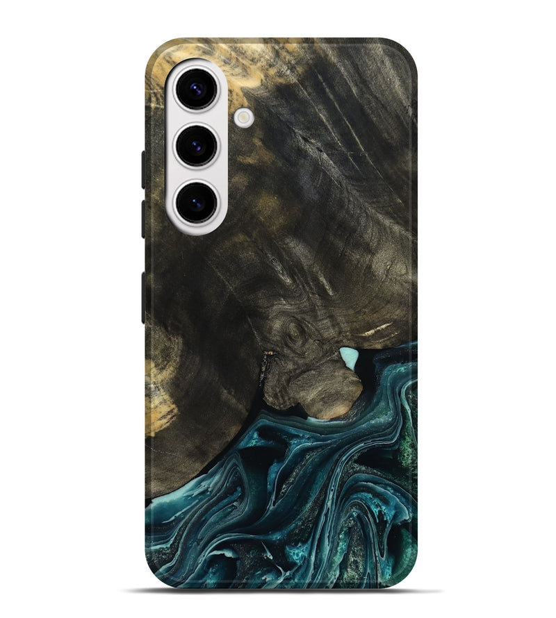 Galaxy S25 Plus Wood Live Edge Phone Case - Katlin (Blue, 801767)