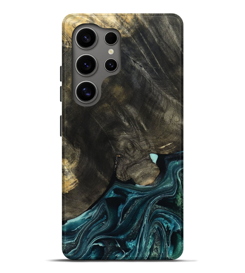 Galaxy S25 Ultra Wood Live Edge Phone Case - Katlin (Blue, 801767)
