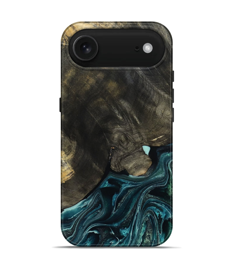 iPhone 17 Air Wood Live Edge Phone Case - Katlin (Blue, 801767)