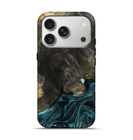 iPhone 17 Pro Wood Live Edge Phone Case - Katlin (Blue, 801767)