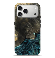 iPhone 17 Pro Max Wood Live Edge Phone Case - Katlin (Blue, 801767)