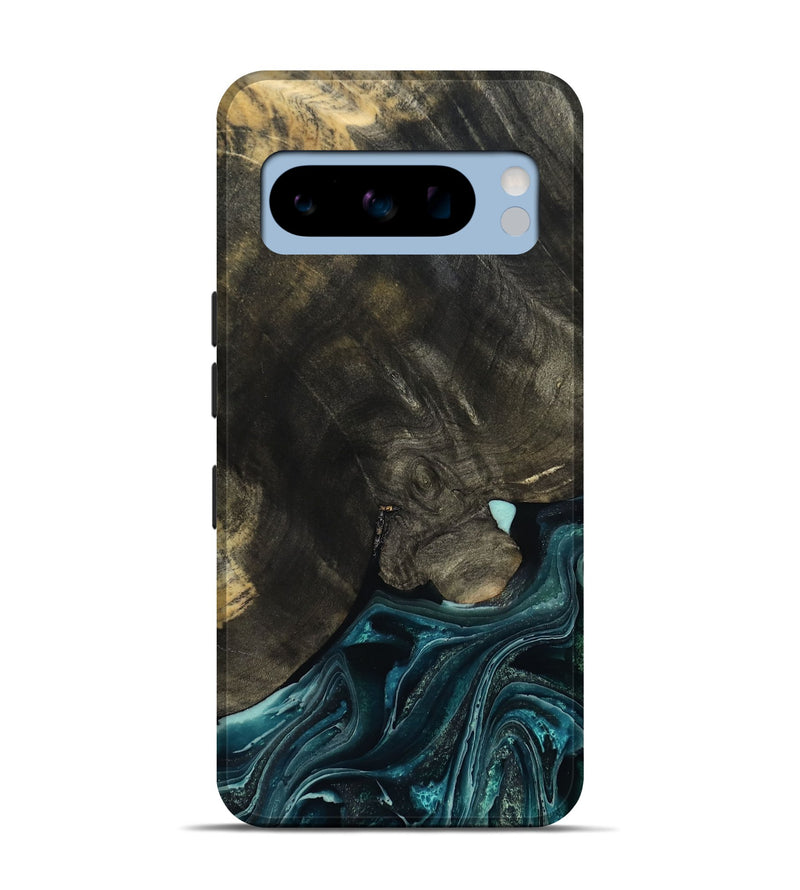Pixel 8 Pro Wood Live Edge Phone Case - Katlin (Blue, 801767)