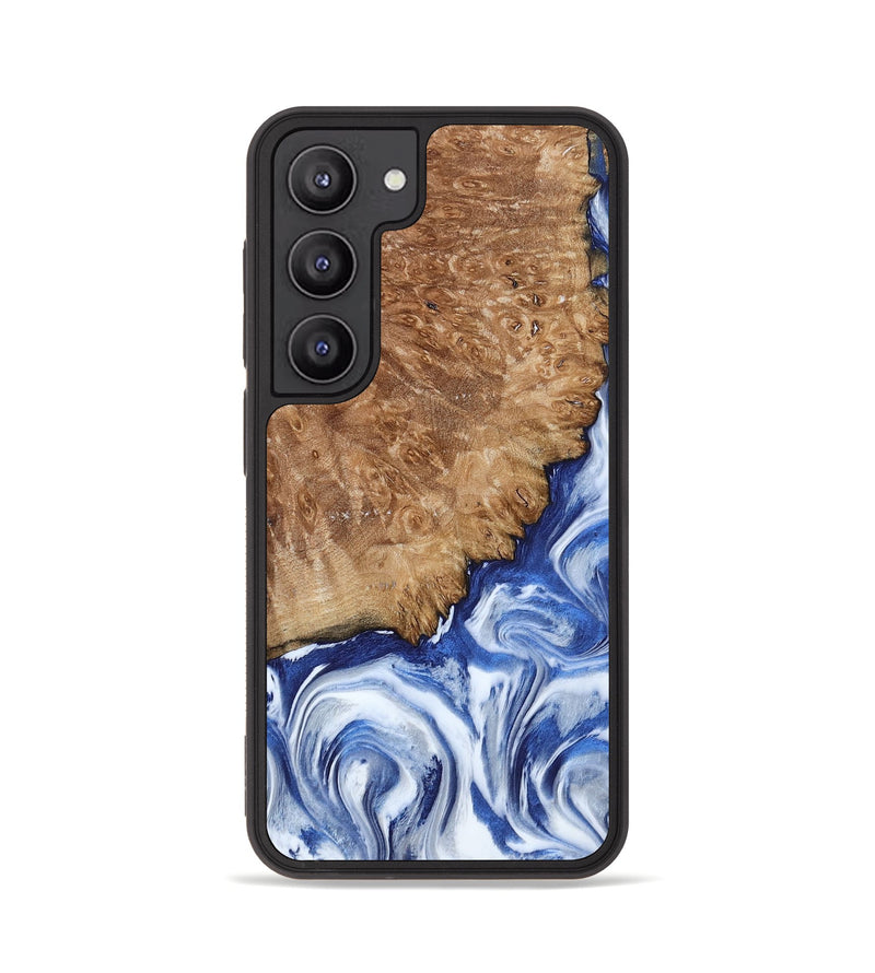 Galaxy S23 Wood Phone Case - Aleena (Blue, 801768)