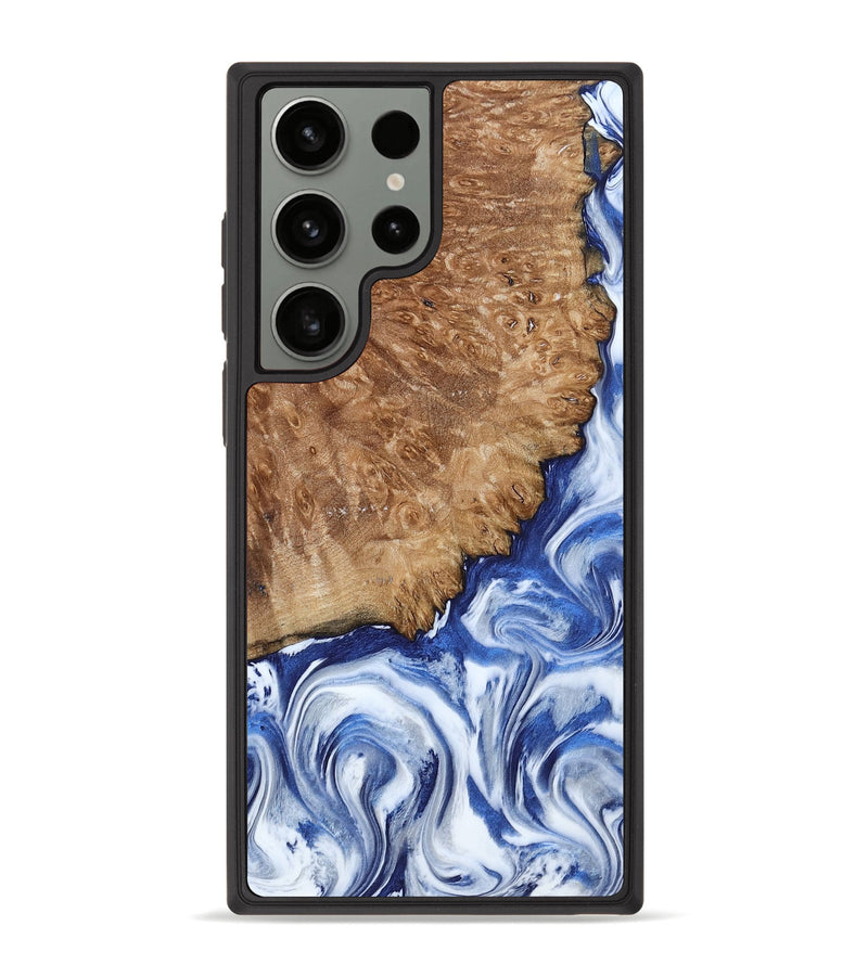 Galaxy S23 Ultra Wood Phone Case - Aleena (Blue, 801768)
