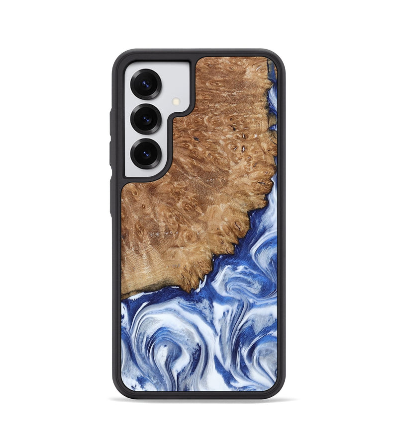 Galaxy S25 Wood Phone Case - Aleena (Blue, 801768)