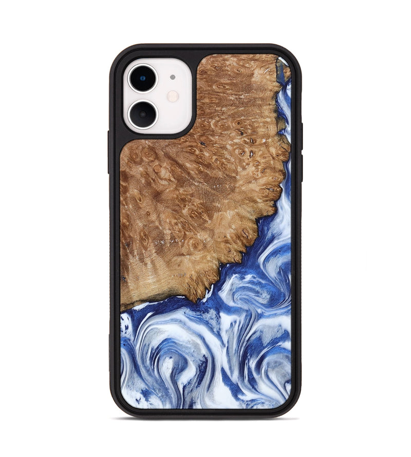 iPhone 11 Wood Phone Case - Aleena (Blue, 801768)