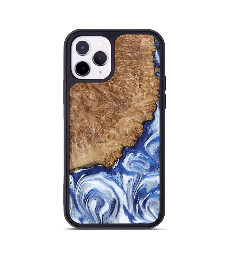 iPhone 11 Pro Wood Phone Case - Aleena (Blue, 801768)