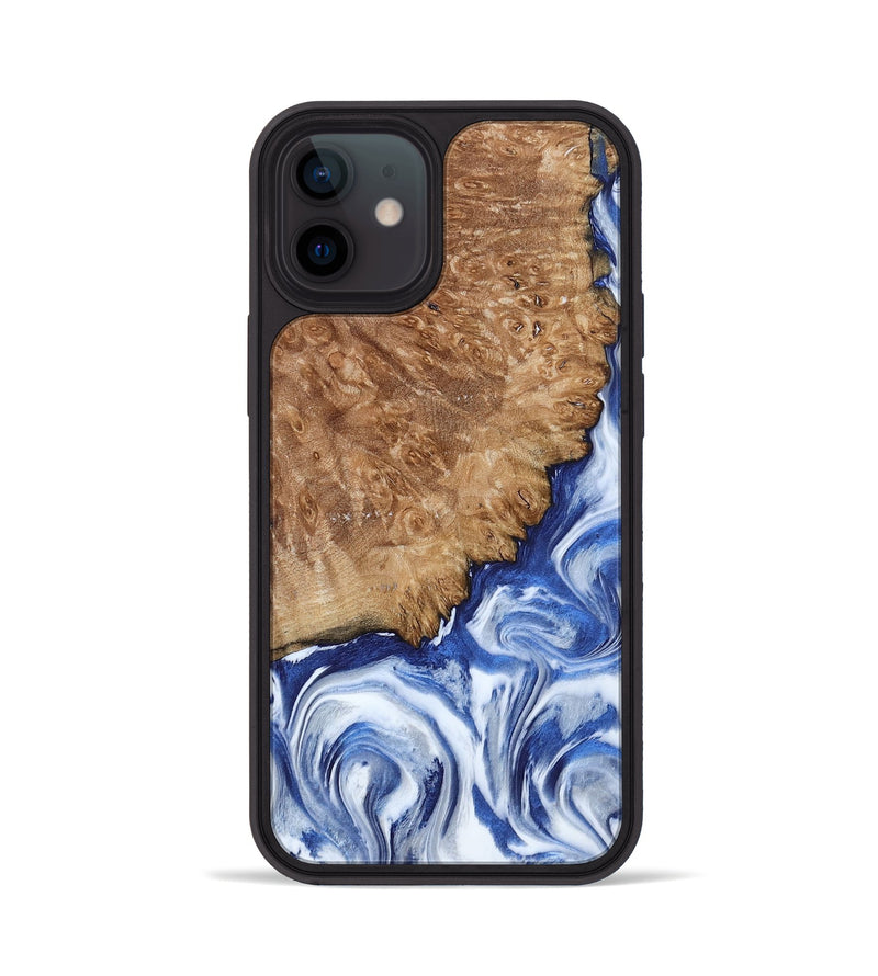 iPhone 12 Wood Phone Case - Aleena (Blue, 801768)
