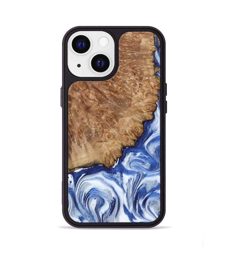 iPhone 13 Wood Phone Case - Aleena (Blue, 801768)