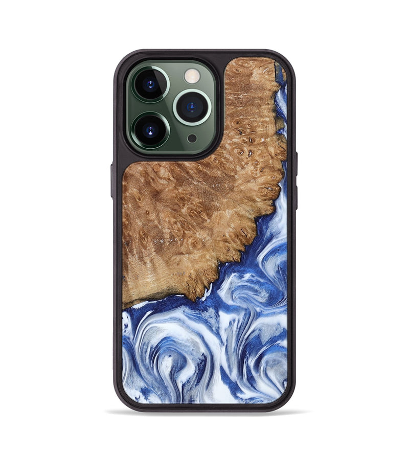 iPhone 13 Pro Wood Phone Case - Aleena (Blue, 801768)