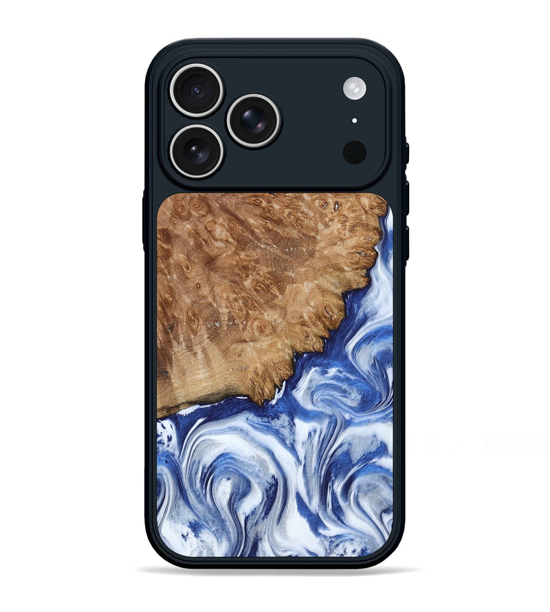 iPhone 17 Pro Max Wood Phone Case - Aleena (Blue, 801768)