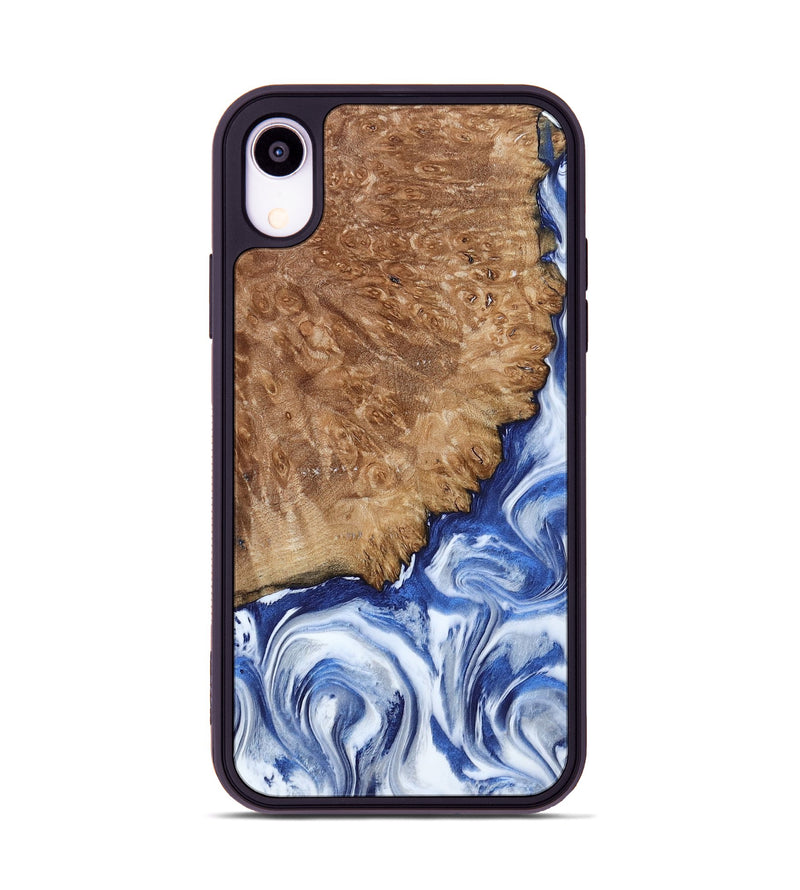 iPhone Xr Wood Phone Case - Aleena (Blue, 801768)