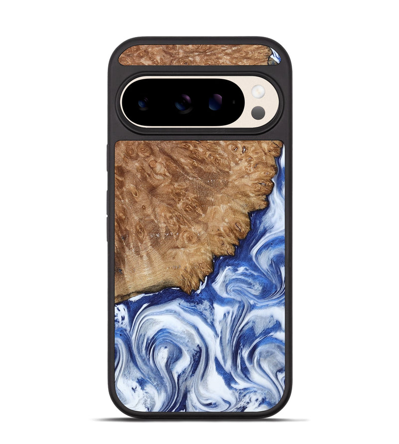 Pixel 10 Wood Phone Case - Aleena (Blue, 801768)