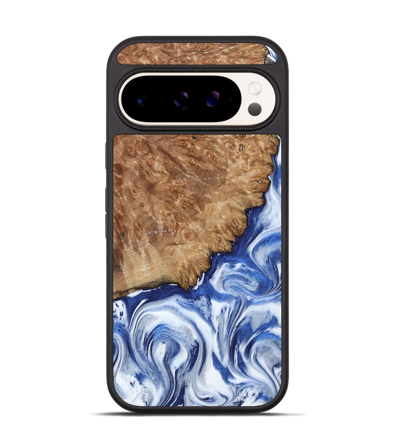 Pixel 9 Pro Wood Phone Case - Aleena (Blue, 801768)