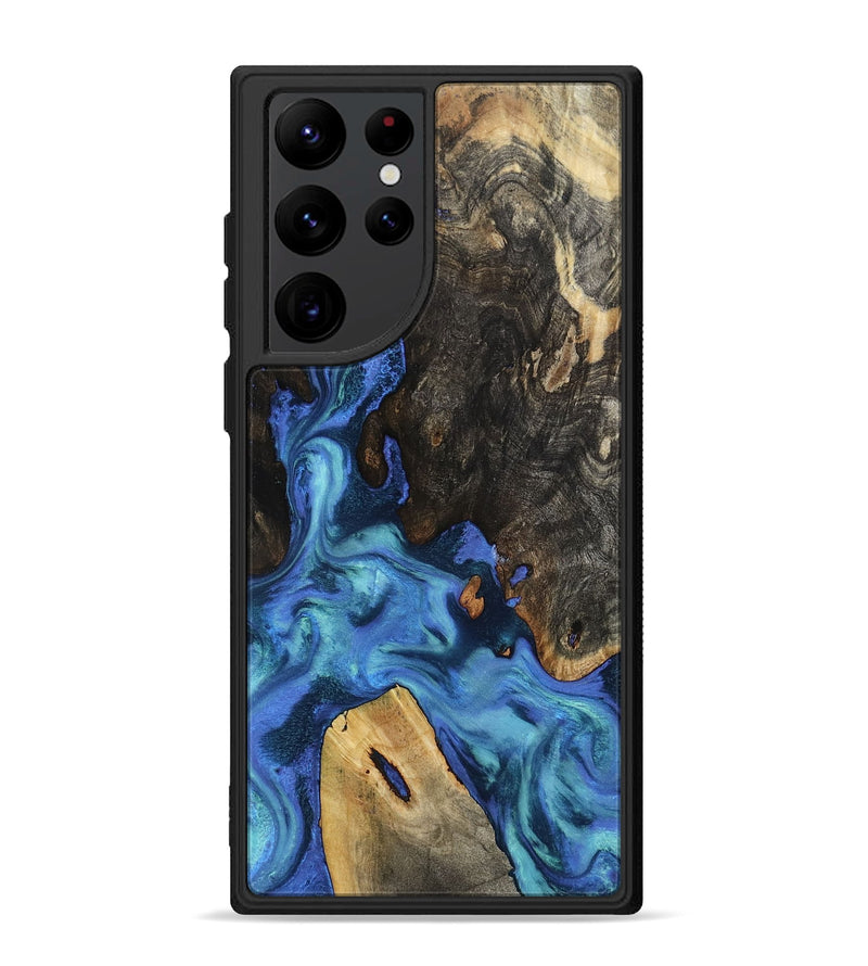 Galaxy S22 Ultra Wood Phone Case - Leanne (Blue, 801769)