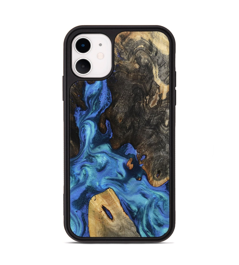 iPhone 11 Wood Phone Case - Leanne (Blue, 801769)