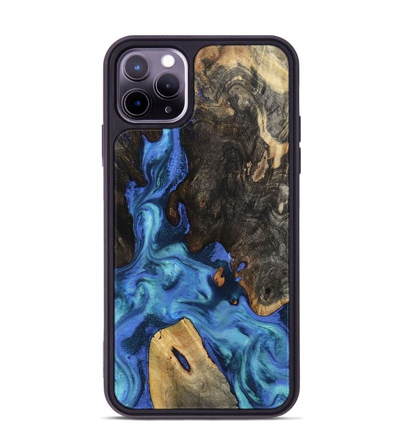 iPhone 11 Pro Max Wood Phone Case - Leanne (Blue, 801769)