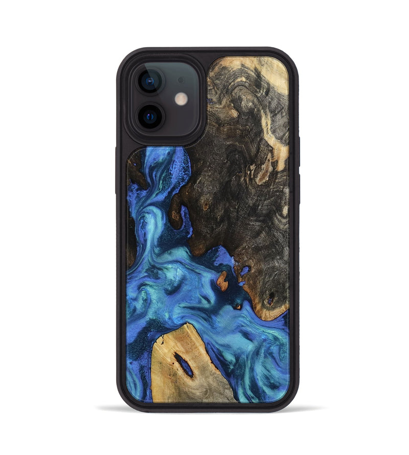 iPhone 12 Wood Phone Case - Leanne (Blue, 801769)