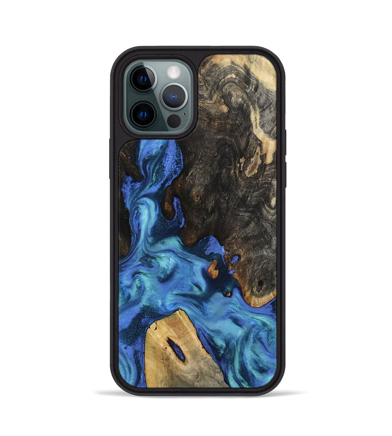 iPhone 12 Pro Wood Phone Case - Leanne (Blue, 801769)