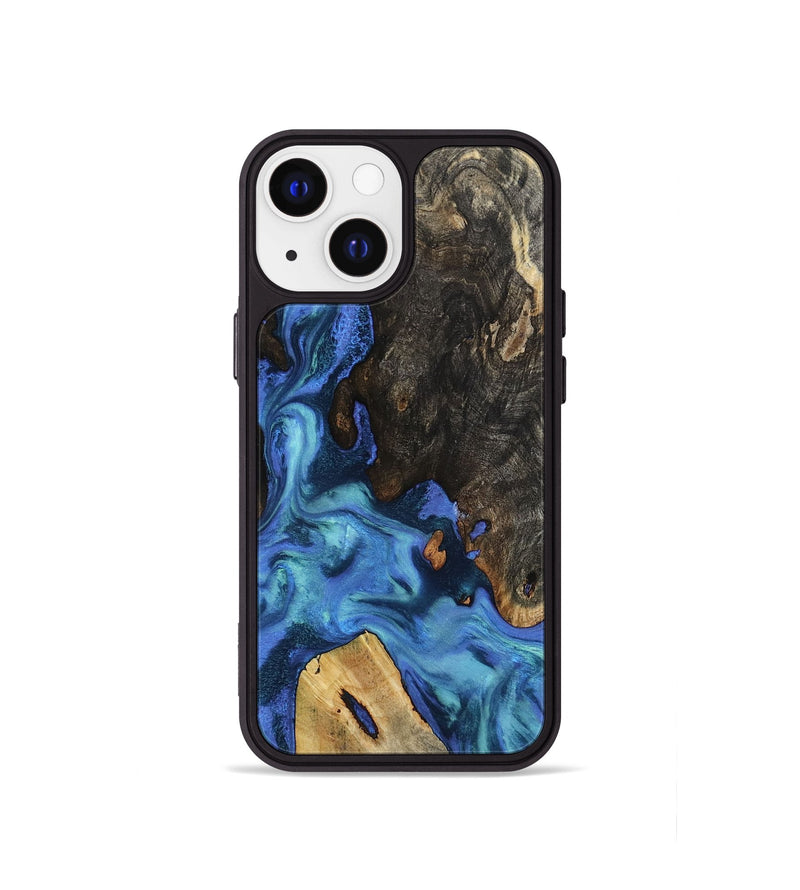 iPhone 13 mini Wood Phone Case - Leanne (Blue, 801769)