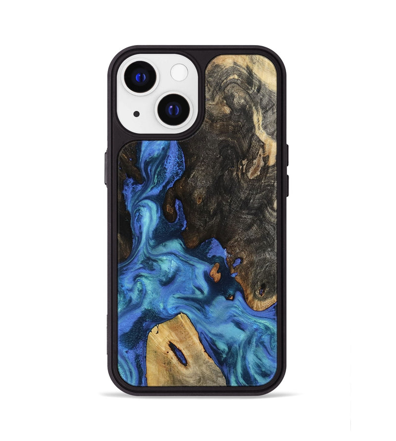 iPhone 13 Wood Phone Case - Leanne (Blue, 801769)